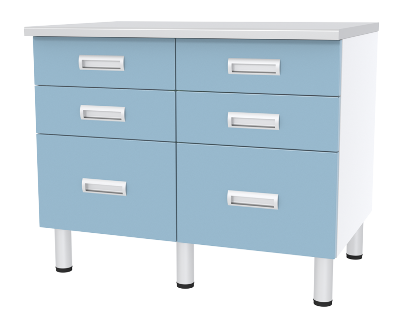 Стол лабораторный двухтумбовый с ящиками СЛ-03-«МСК» (код СЛ-03-111)