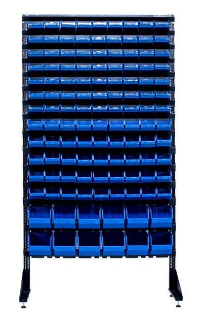 Стеллаж с пластиковыми ящиками 1801-7/5/2