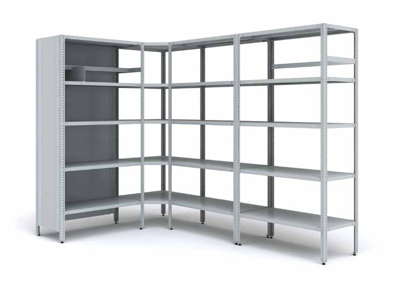 Стеллаж угловой МС 500 1500x700x600 (8 полок)