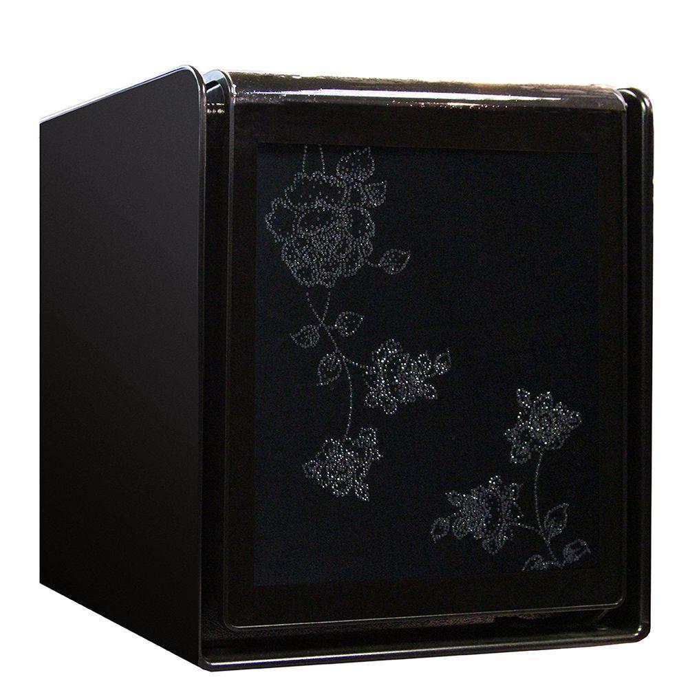 Огневзломостойкий сейф Lucell LU-1000BW#P Бело-лиловая роза Swarovski