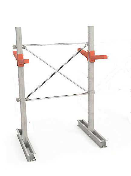 Складской консольный стеллаж для склада 2500x1500x1400 (4 консоли)