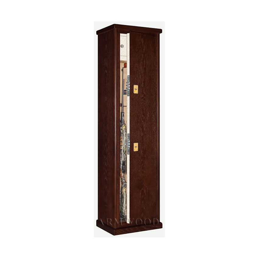 Оружейный сейф с отделкой натуральным деревом Armwood-55.074 LUX.
