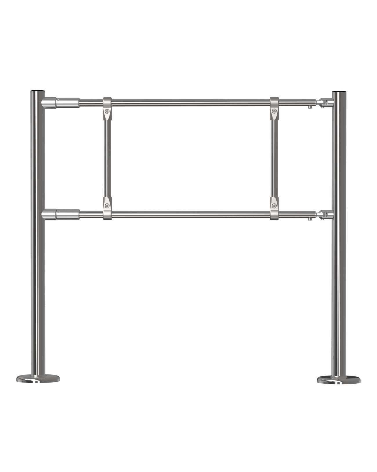 Ограждение антипаника пружинная ОС2ап ХРОМ 1500 мм