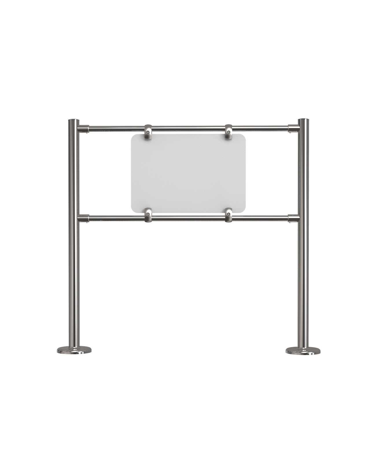 Стационарное ограждение ОС1-в-у ХРОМ 1500 мм