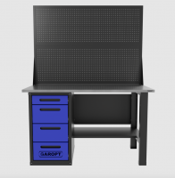 Верстак GAROPT однотумбовый 4 ящика с двумя экранами