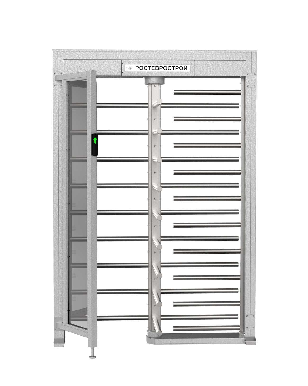 Полноростовой роторный 4-х лопастной турникет облегченной серии «ПР1ЛС/4М2» модификации 2019 года