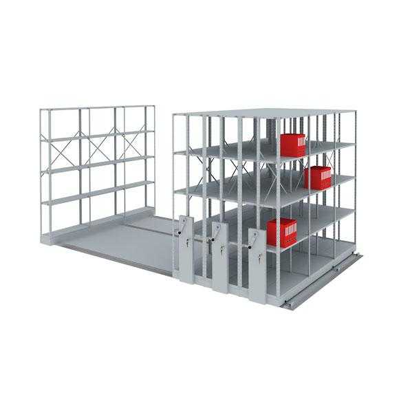 Стеллаж мобильный для библиотеки на базе Стеллажа СТ-012