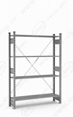 Стеллаж полочный СТ-031 2491x1066x800 (4 полки до 200 кг нагрузка)